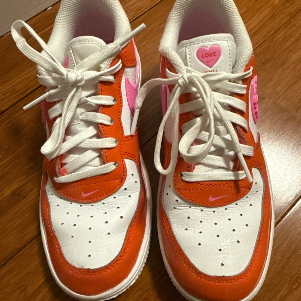 Nike Orange and White Retro Sneakers